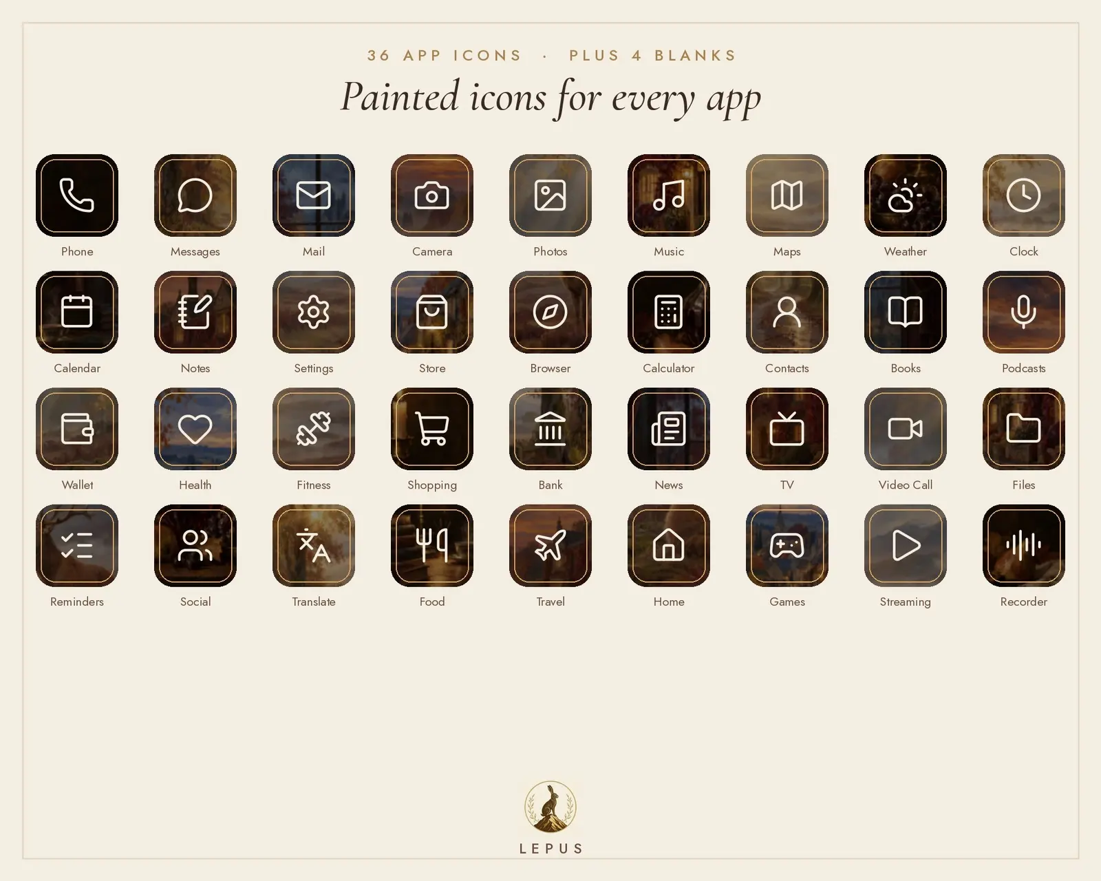 Autumn Phone Theme, App Icons, Widgets and Wallpapers, shown in a second room
