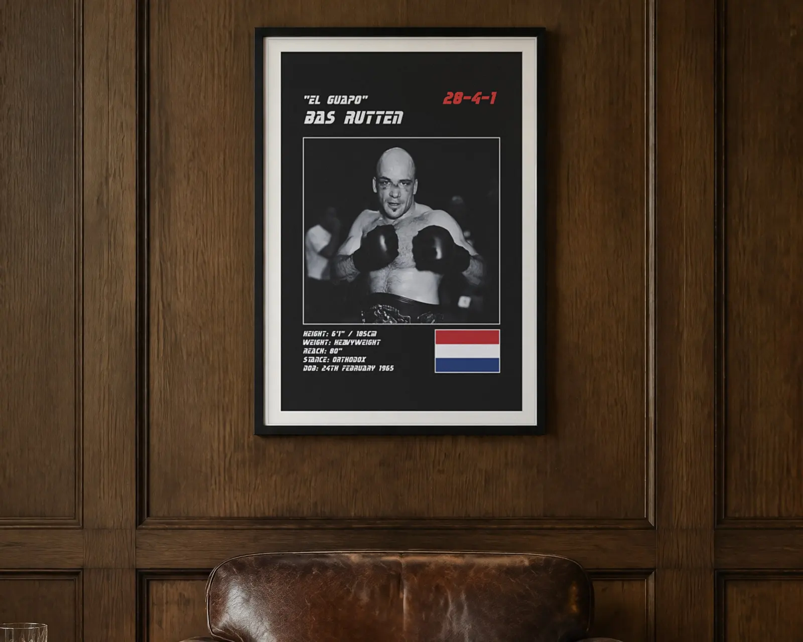 Bas Rutten MMA Poster, shown in a second room