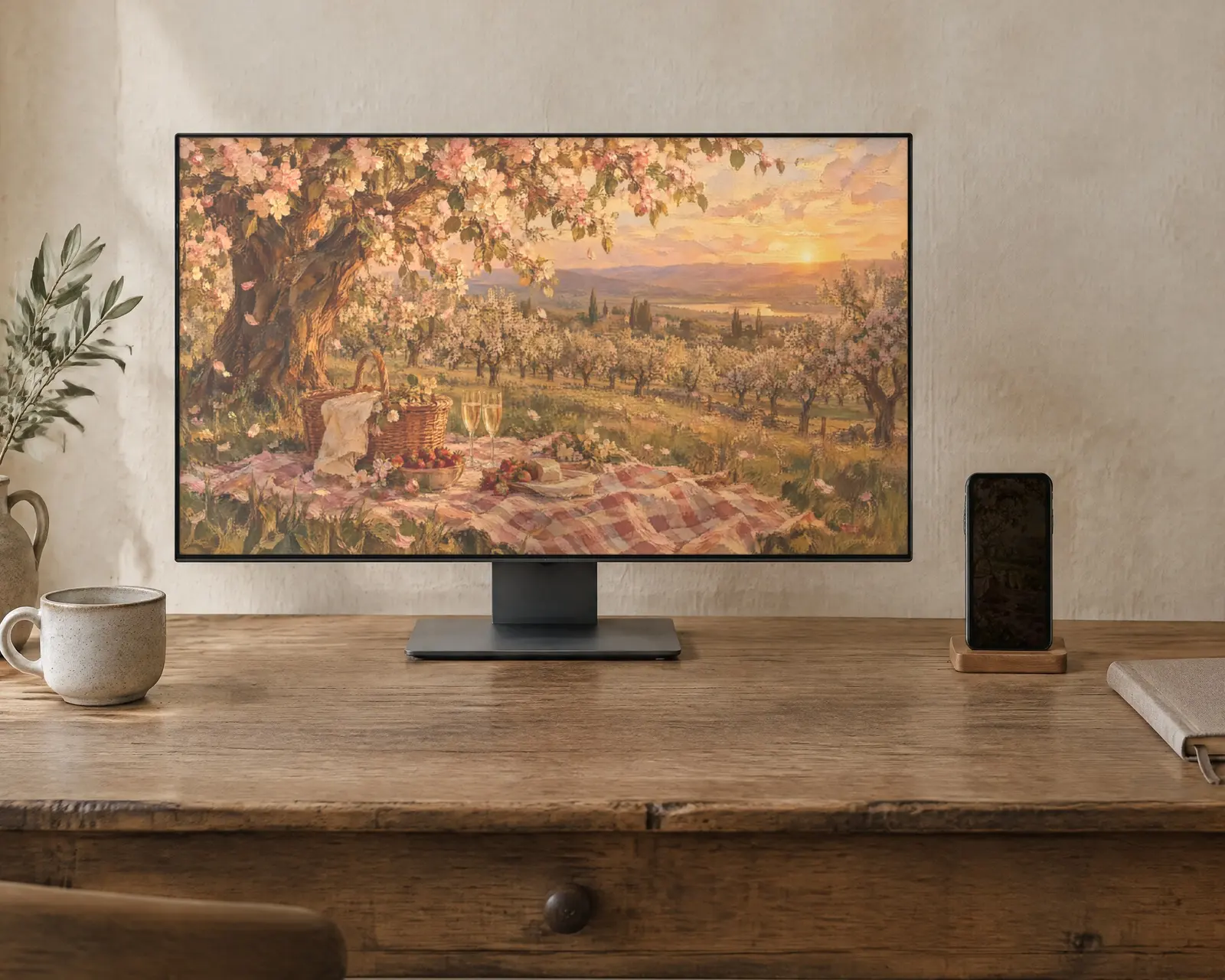 Blossom Orchard Wallpaper, shown in a second room