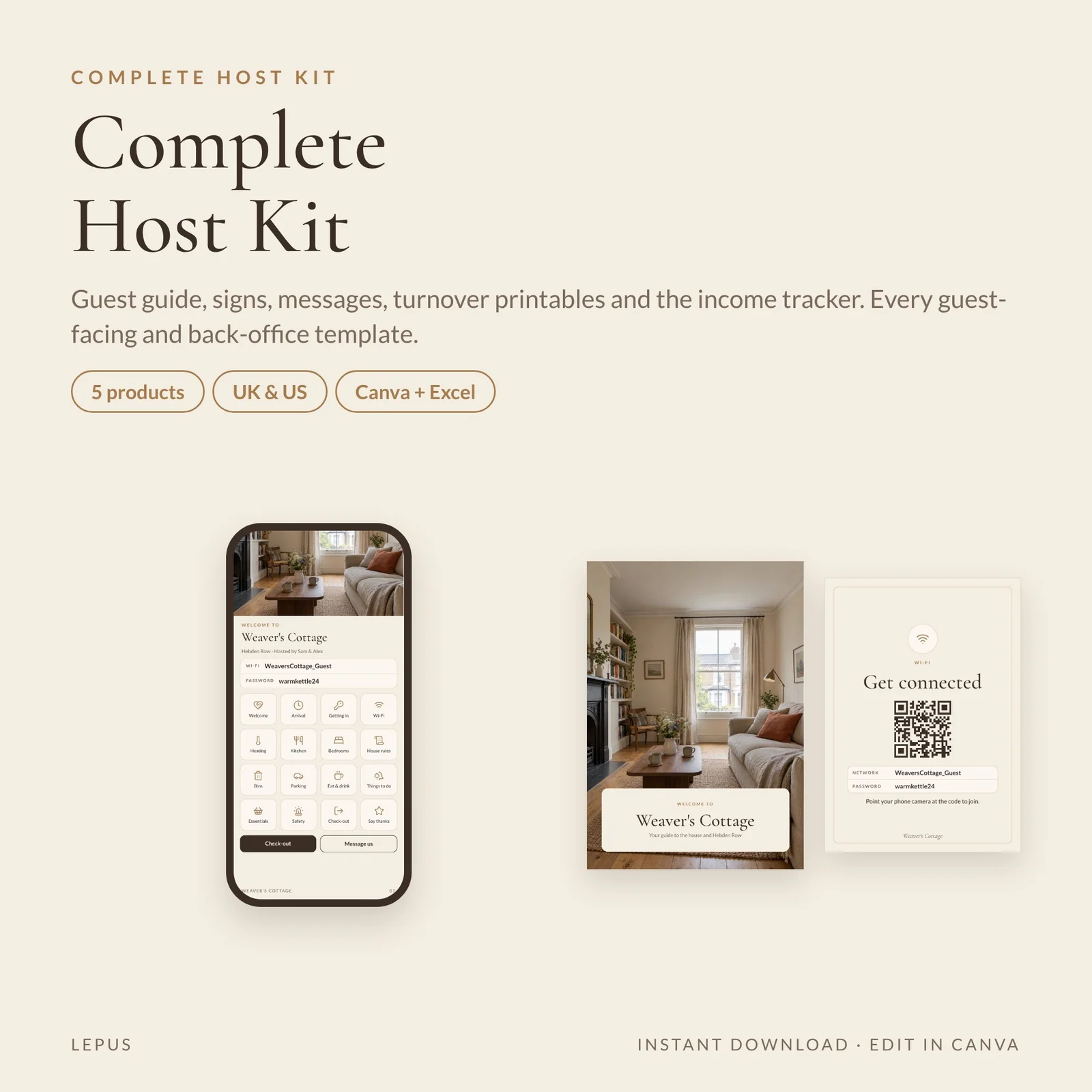 Complete Host Kit, template preview