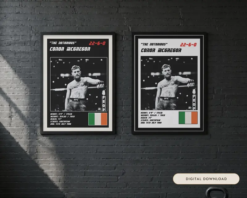 Conor McGregor MMA Poster, shown in a room