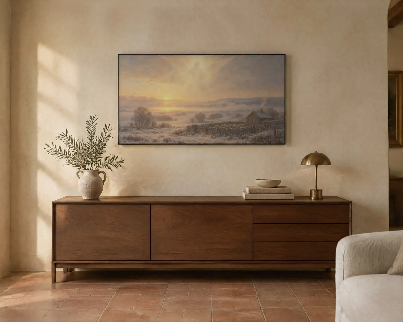 Angel over the Fields, shown in a second room