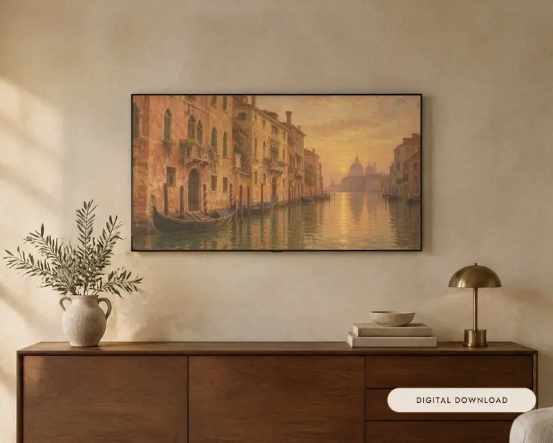 Frame TV Art Bundle of 26, Moody Oil Painting Collection, shown in a room
