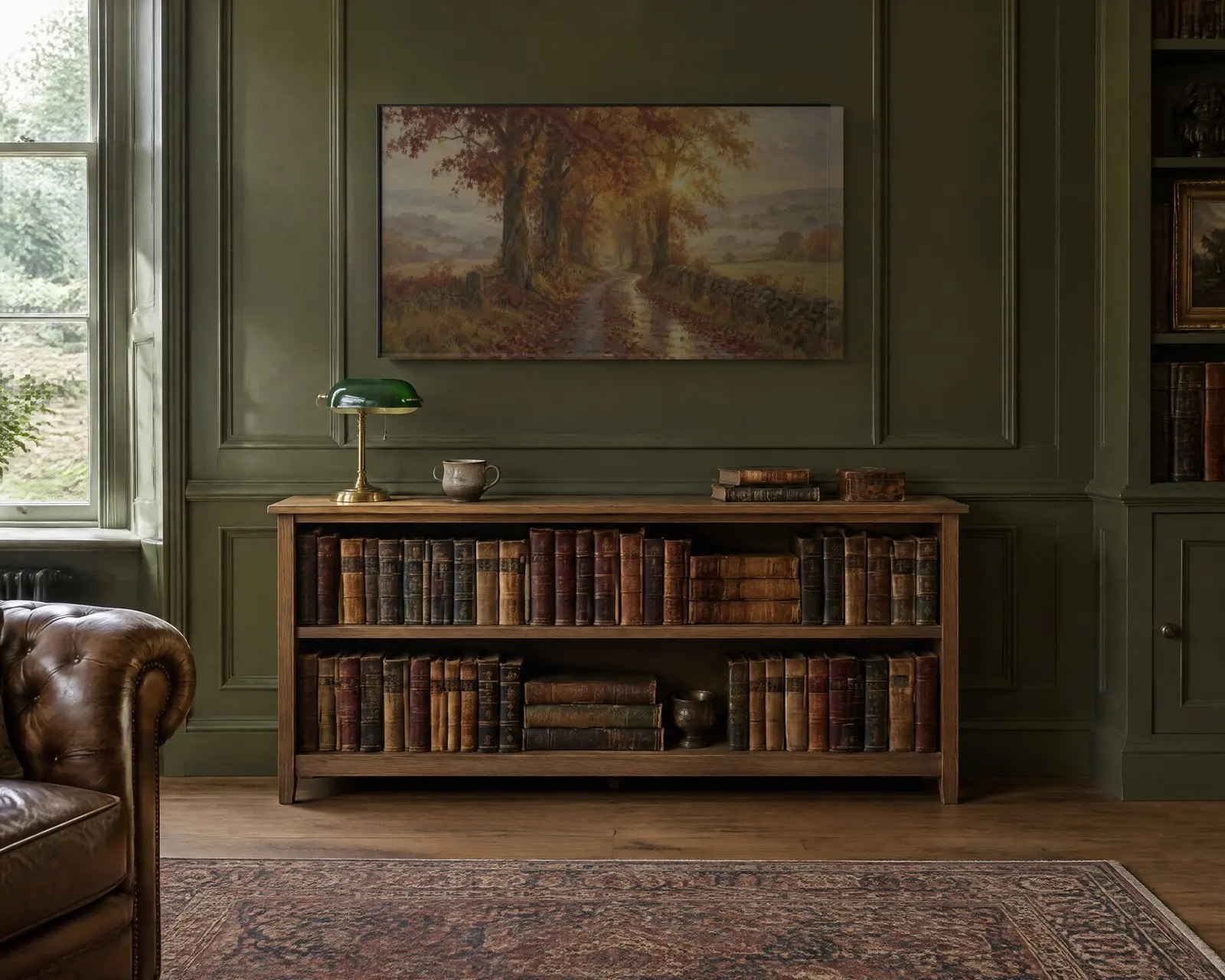 Autumn Country Lane, shown in a second room