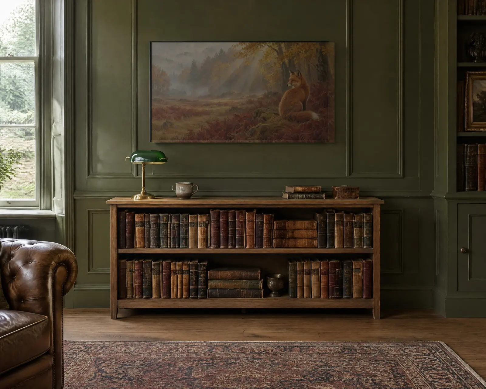Autumn Fox, shown in a second room