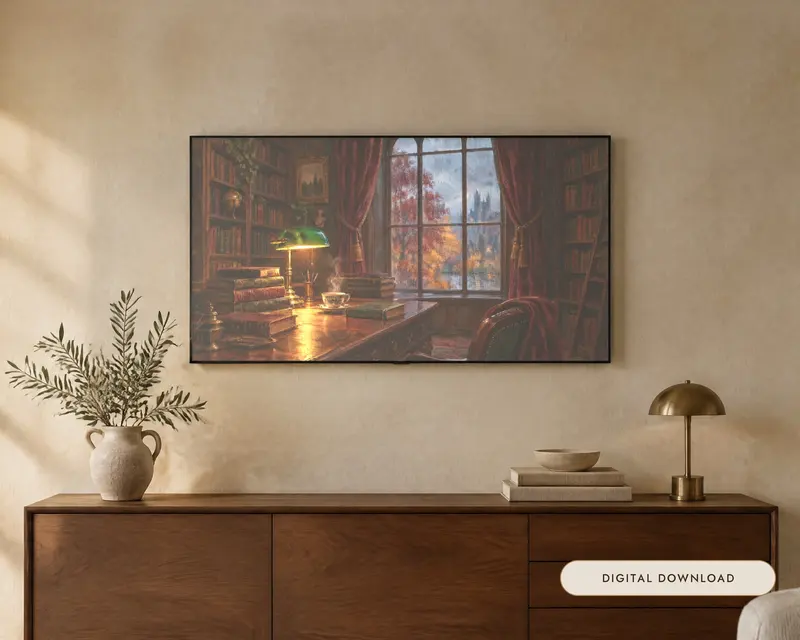 Autumn Library, shown in a room