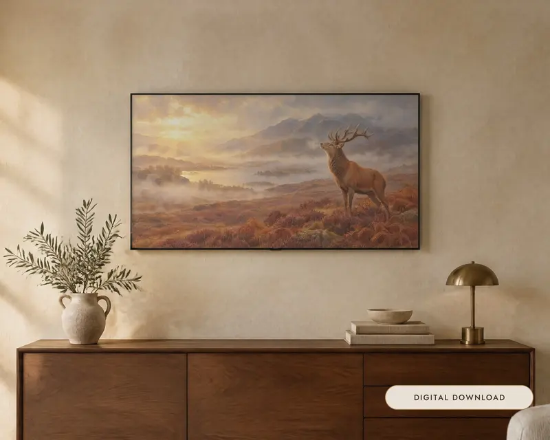 Autumn Stag, shown in a room