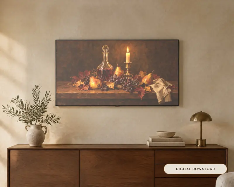Autumn Still Life, shown in a room