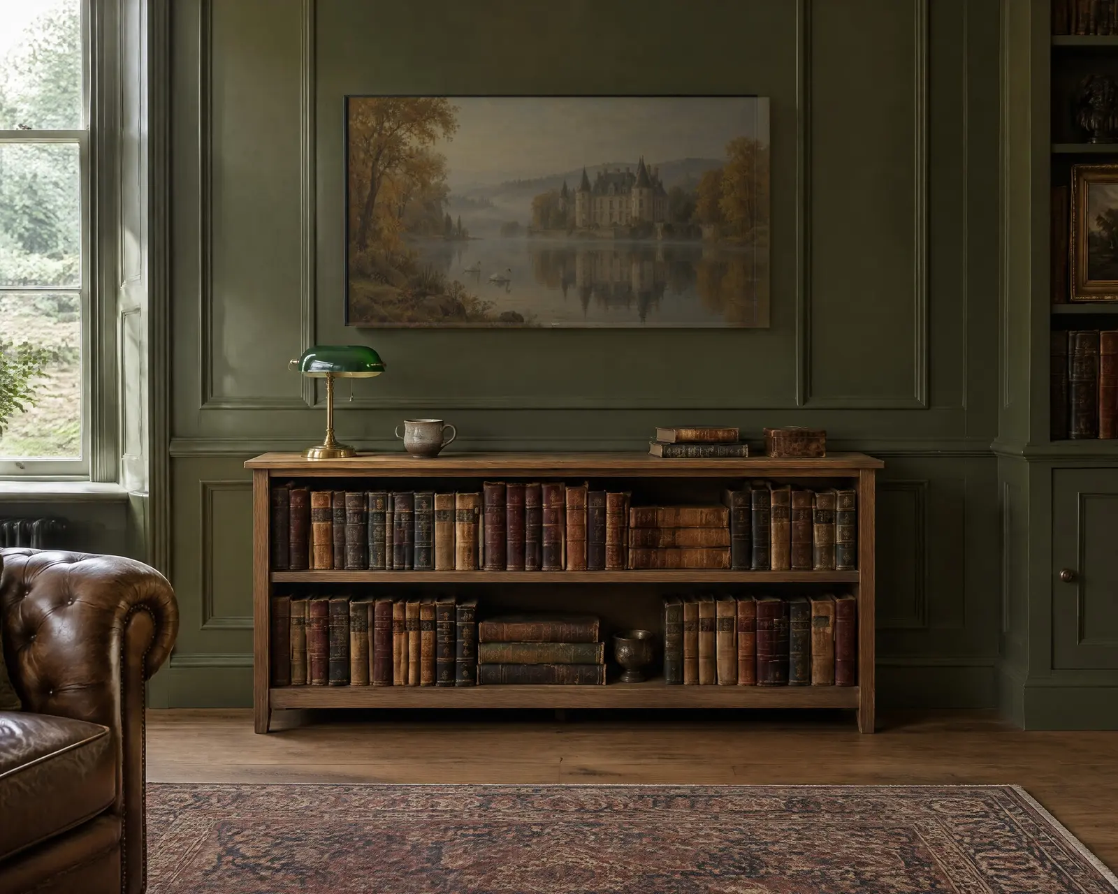 Chateau Lake, shown in a second room