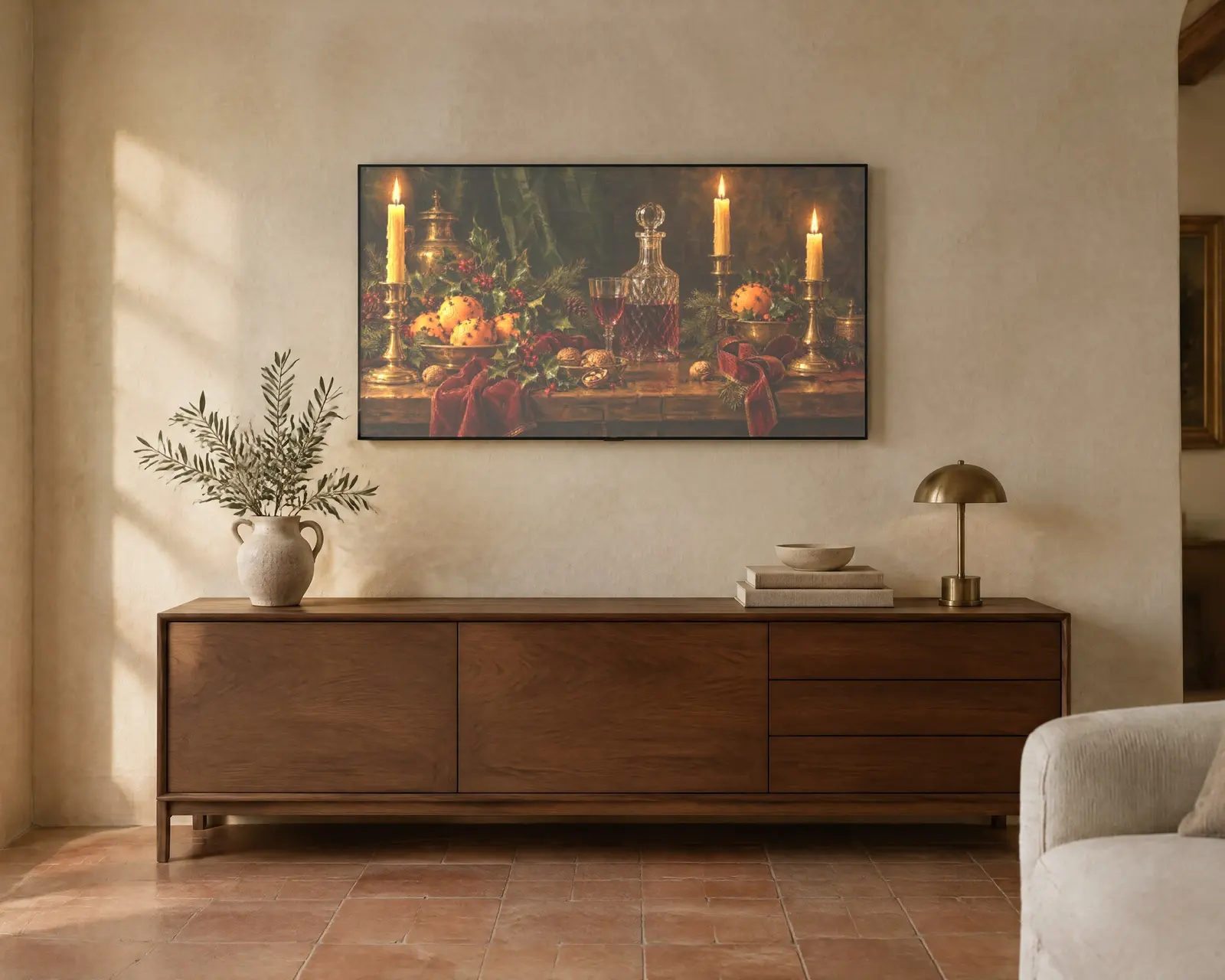 Christmas Still Life, shown in a second room