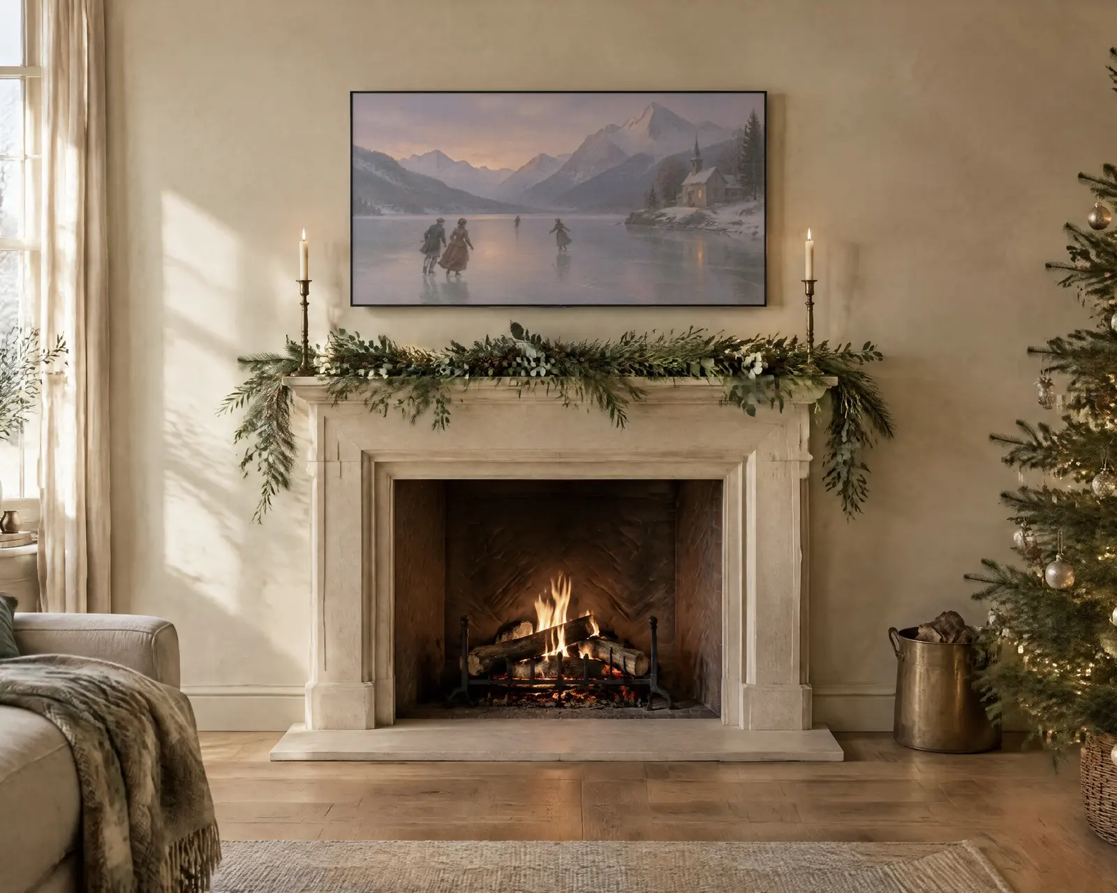 Skaters on the Lake, shown in a second room