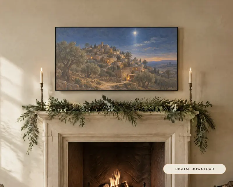 Star over Bethlehem, shown in a room