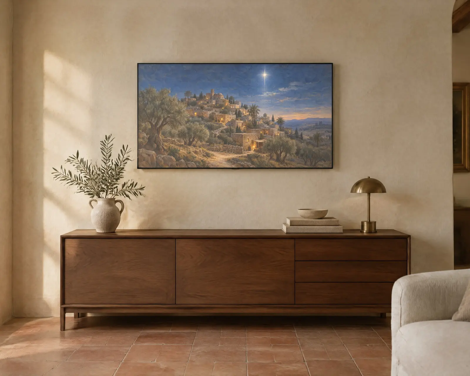 Star over Bethlehem, shown in a second room