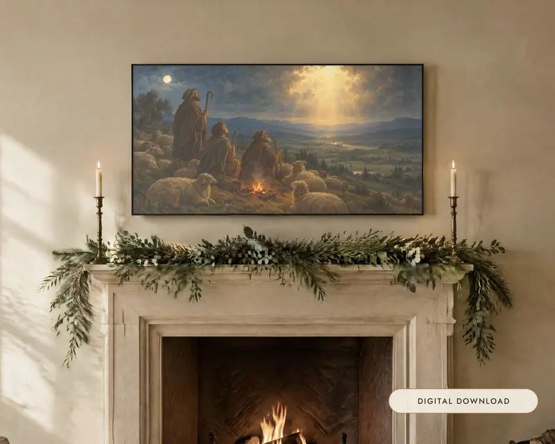 The Shepherds, shown in a room