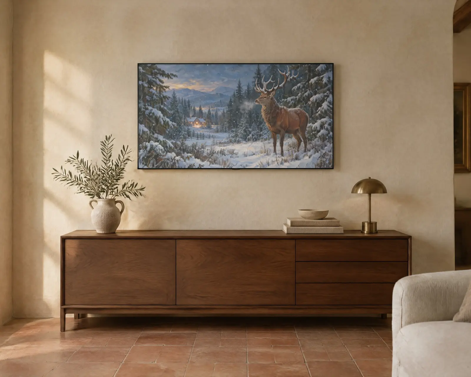 Winter Stag, shown in a second room