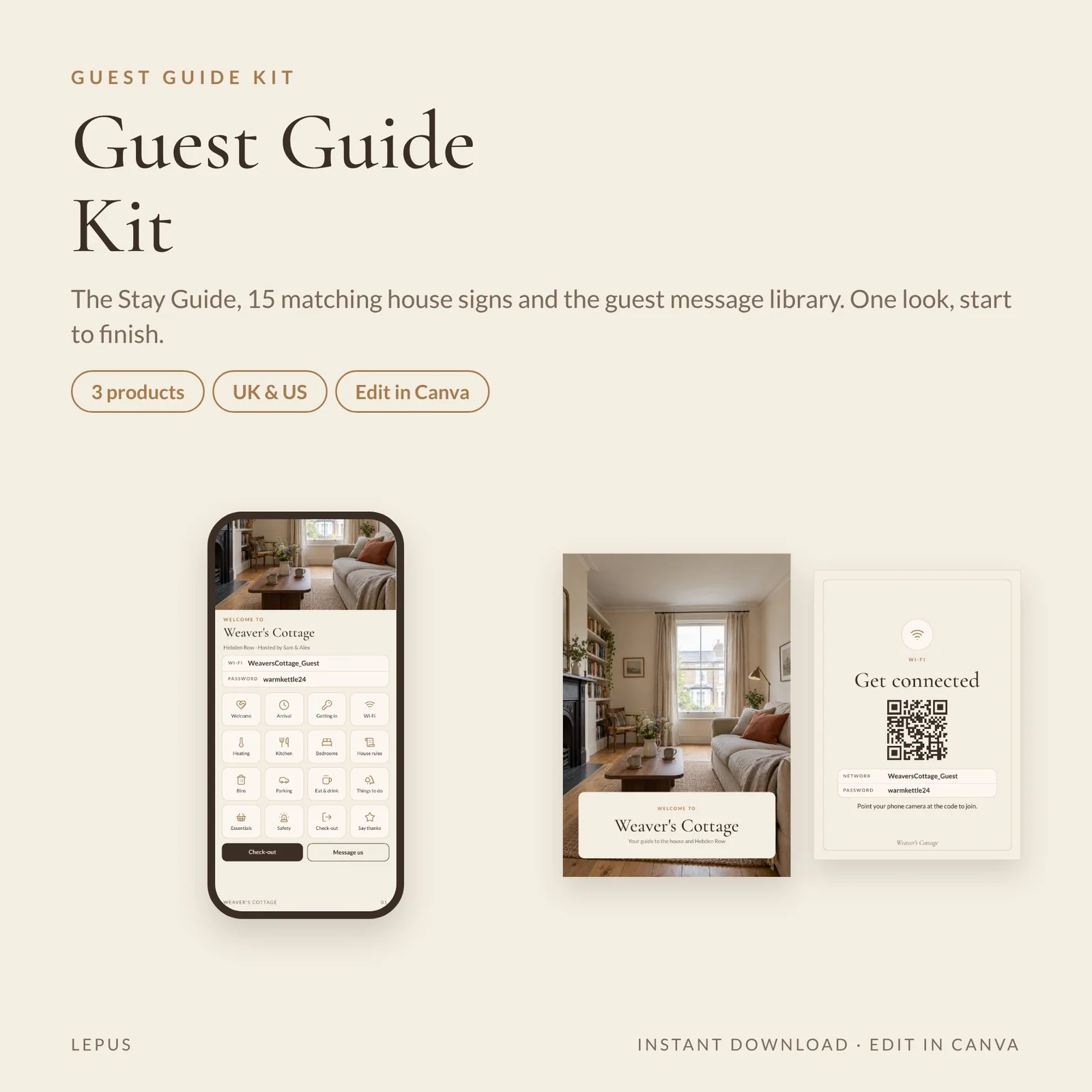 Guest Guide Kit, template preview