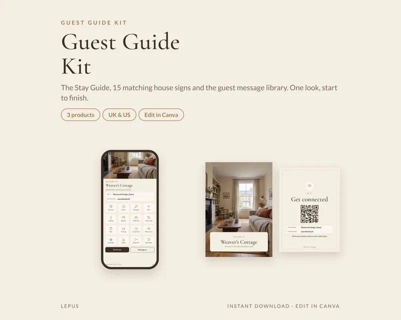 Guest Guide Kit, template preview
