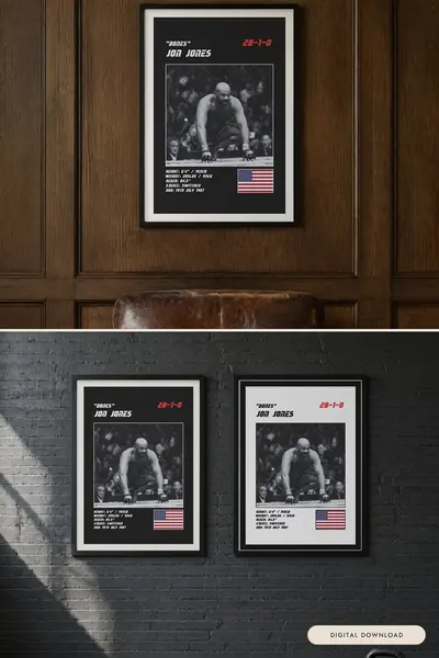 Jon Jones and Nate Diaz, shown in a room