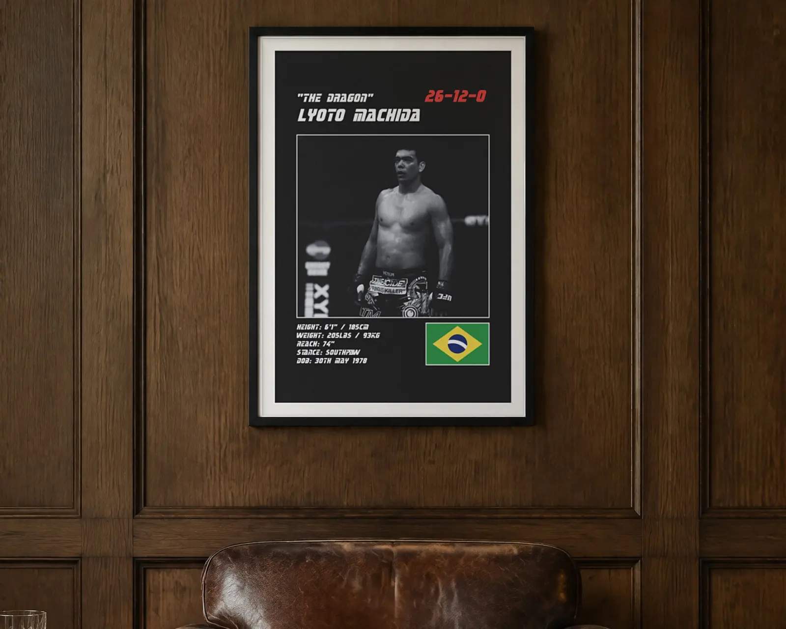Lyoto Machida MMA Poster, shown in a second room