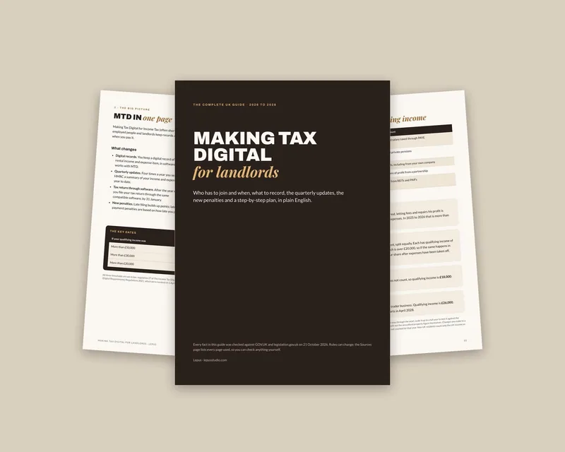 Making Tax Digital Landlord Guide, template preview
