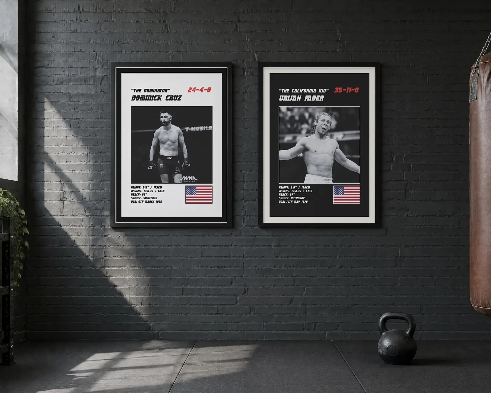 MMA Poster Pair, shown in a second room