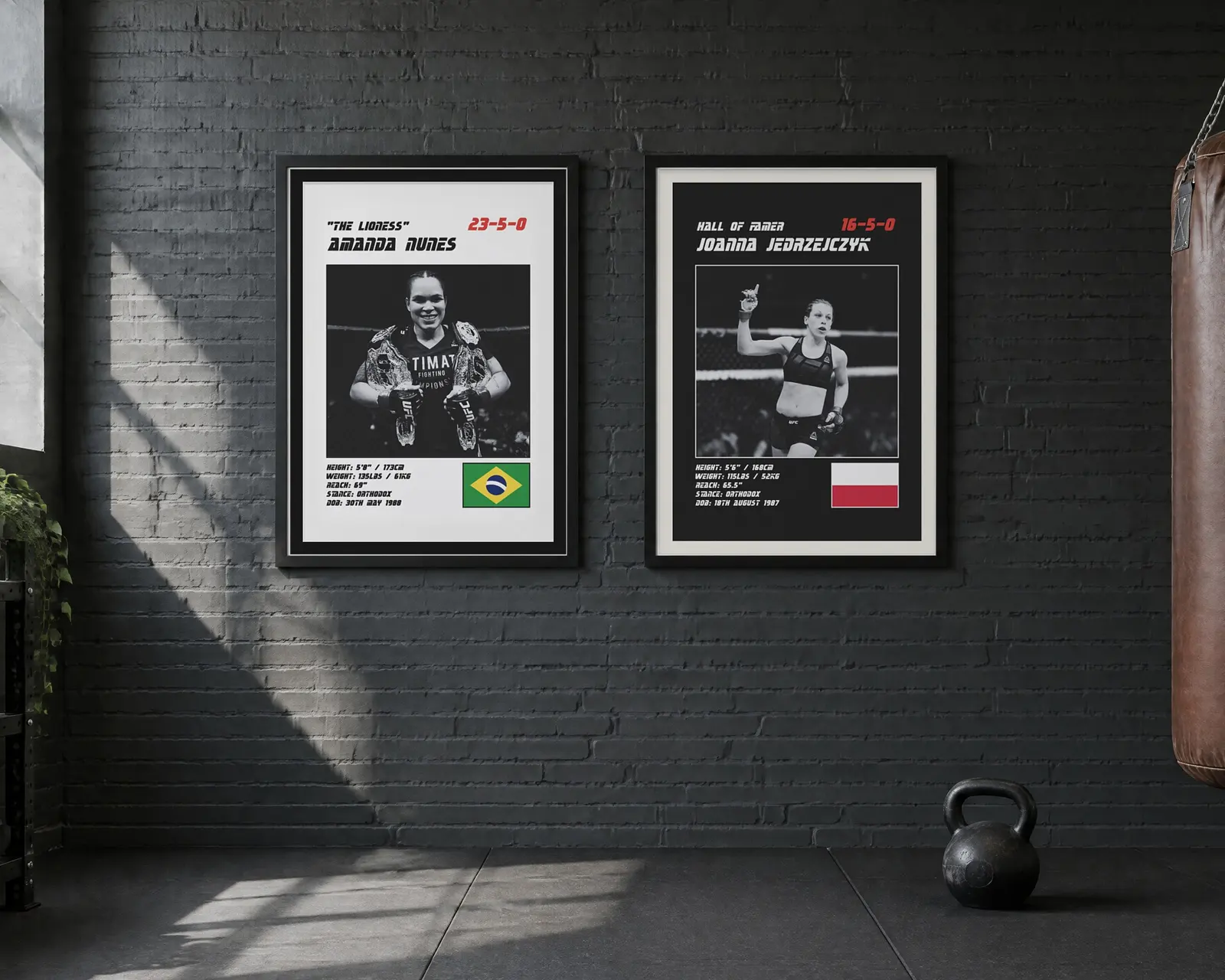 MMA Poster Pair, shown in a second room
