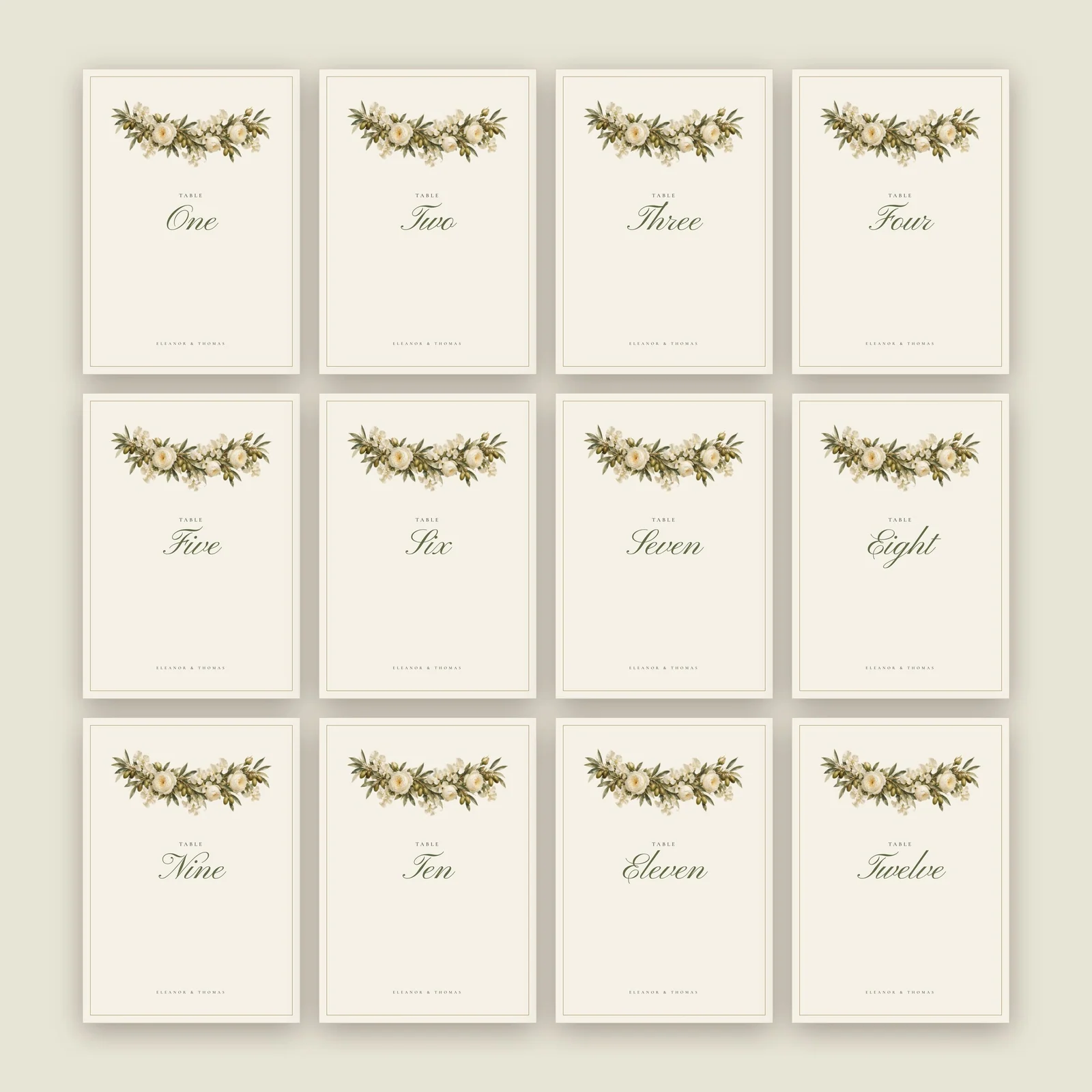 Olive Grove Wedding Table Stationery, preview 2 of 3
