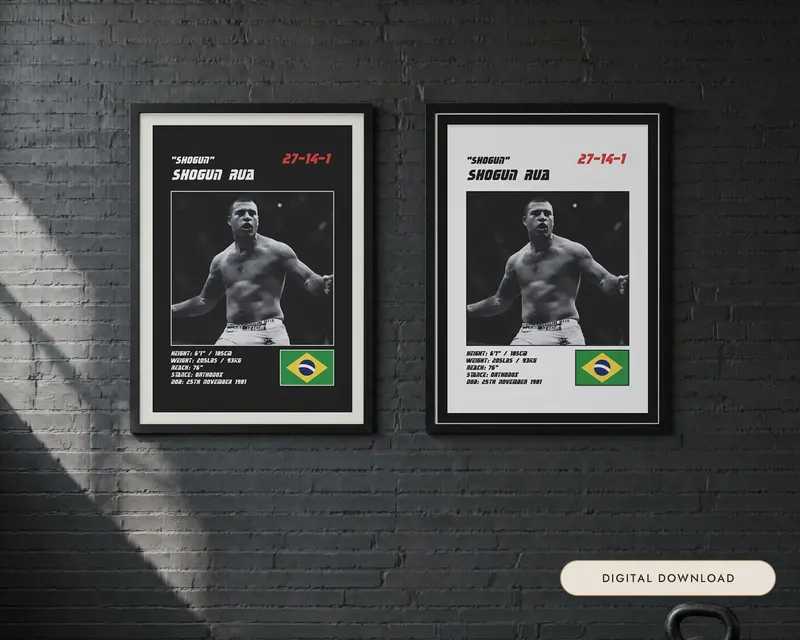 Shogun Rua MMA Poster, shown in a room