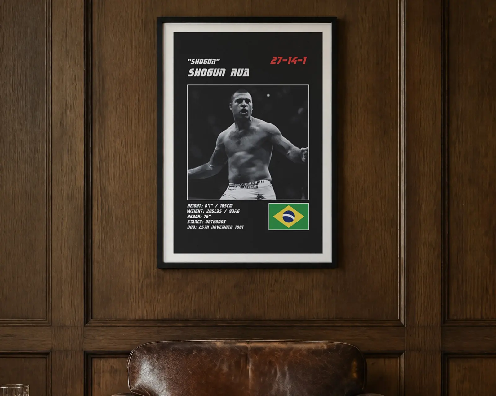 Shogun Rua MMA Poster, shown in a second room