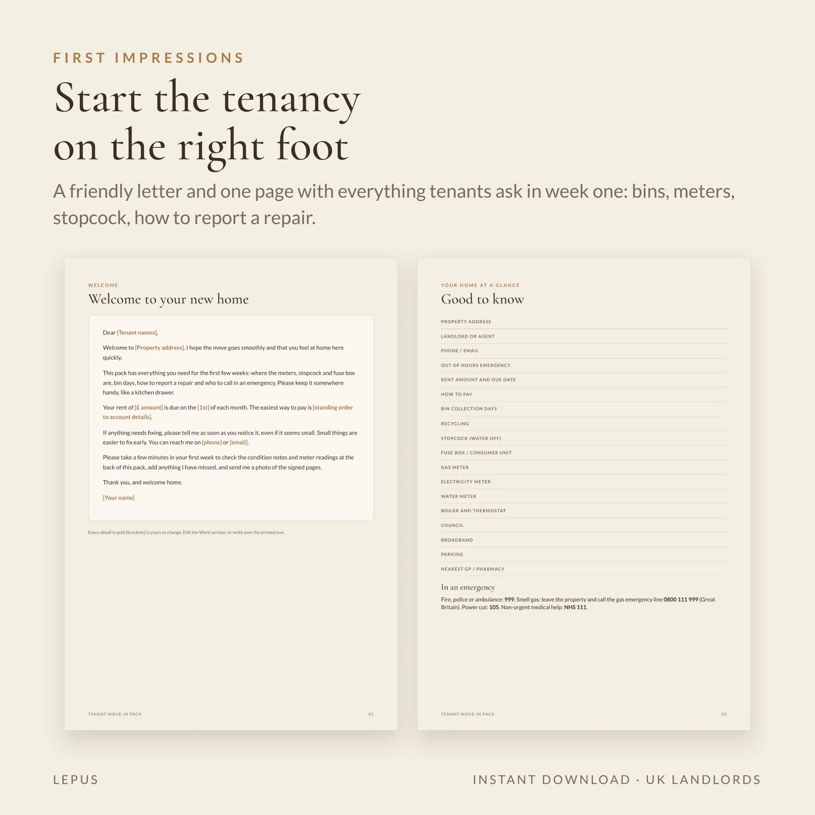 Tenant Move-In Pack, preview 2 of 4